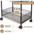 thumbnail image 5 of 3-Tier Baby Diaper Caddy Organizer with Rolling Wheels and 6 Dividers for Nursery Essentials, 5 of 7