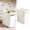 White, variant on Small Trash Can, Slim Garbage Can Plastic Waste Basket with Handles Container Bin for Narrow Spaces Bathroom, Bedroom, Kitchen, Office at Home Black