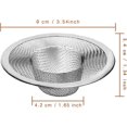 thumbnail image 2 of Trampa de colador JM acero inoxidable 3,54 pulgadas 1,65 pulgadas para fregadero cocina baño, 2 of 5