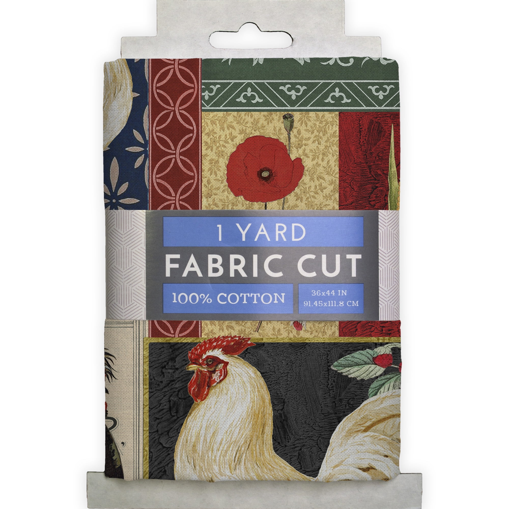 1 Yard 100% Cotton Country Lane, Multi-color, 44" Wide for Quilting & Sewing by David Textiles