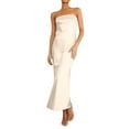 thumbnail image 1 of Vestido sin tirantes y sin espalda de satén para mujer - Ajustado - Boda/Cóctel - Poliéster - S-XL - Largo maxi, 1 of 6