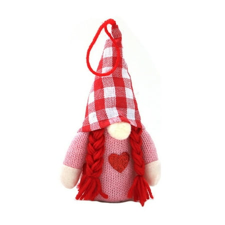 

Gnome Christmas Ornaments With Led Light Christmas Witches Hat Gnomes Aceless Elf Night Light Seasonal Dwarf Women Check Cloth