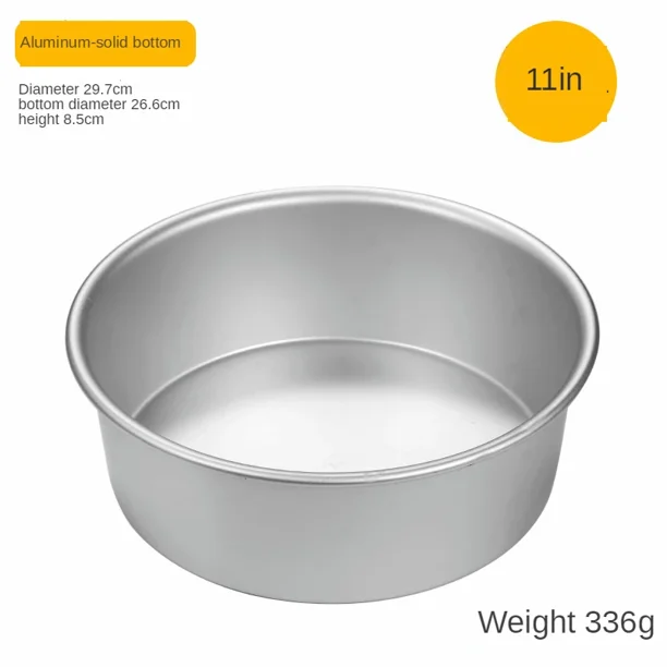 Molde redondo de aluminio de 4 a 12 pulgadas para hornear pasteles, molde de gasa de fondo sólido, molde para hornear pasteles para el hogar