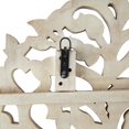 thumbnail image 6 of DecMode White Mango Wood Large Carved Tree Wall Decor with Scrollwork, 6 of 13