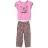 Faded Glory - Girls' Kitty Sleep Tee and Capri Pajama Pants