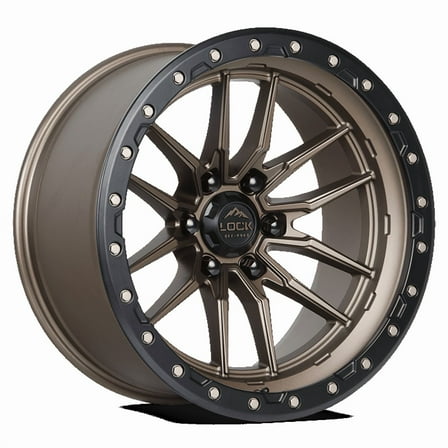 Lock Offroad Krawler 18x9 5x127 -12et 71.5 Matte Bronze w/ Matte Black Ring