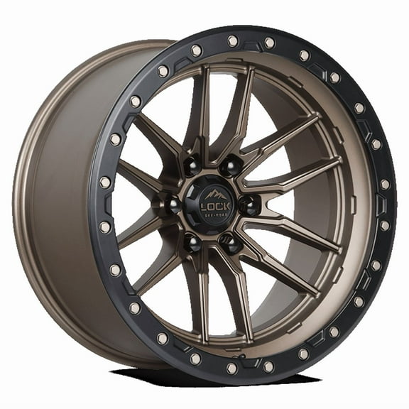 Lock Offroad Krawler 18x9 5x127 -12et 71.5 Matte Bronze w/ Matte Black Ring