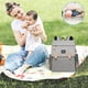 thumbnail image 5 of Mochila de Pañales de Gran Capacidad para Mamás - Bolsa de Viaje Impermeable para Bebé con Cambiador, Múltiples Bolsillos, Bolso de Hombro Gris de Moda (31 X 13 X 40 Cm), 5 of 5