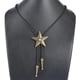 thumbnail image 5 of Collar de cuero PU con forma de estrella turquesa, Bola de vaquero, colgante de Rodeo Latón antiguo, 5 of 6