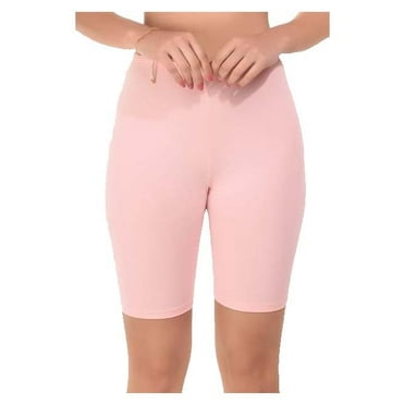 Stylesindia Womens Cotton Cycling Shorts Underwear Anti Chafing Bike Shorts (US, Alpha, Large, Regular, Regular, Baby Pink)