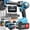 Blue 2*4.0A+luxury Full Accessory, variant on DGB Cordless Impact Wrench, Brushless High Torque Impact Driver, Heavy Duty Power Tool for Automotive Work
