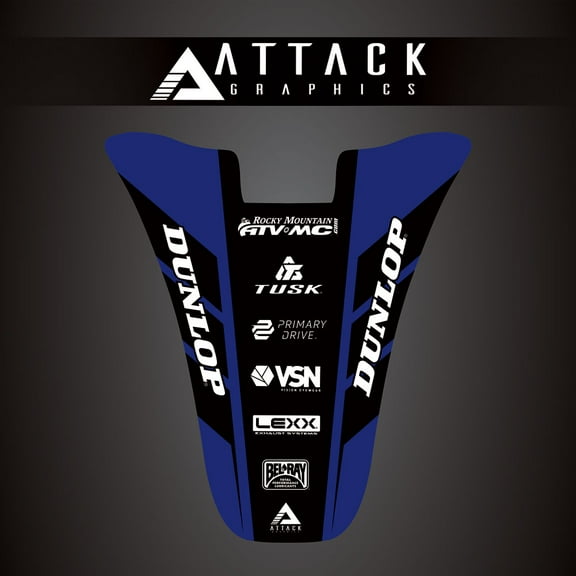 Attack Graphics Renegade Rear Fender Decal YZ Blue For Yamaha WR250F 2001