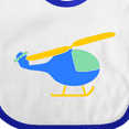 thumbnail image 4 of Inktastic Blue Helicopter Boys or Girls Baby Bib, 4 of 4