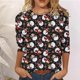 thumbnail image 2 of Tops Navideños Para Mujer Blusas Moda Impreso Camiseta Suelta 3 4 Mangas Cuello Redondo Casual Odeerbi ODB191551, 2 of 4