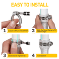 thumbnail image 4 of 40PCS Hose Clamps Stainless Steel 3/8''-5/8''(10-16mm) Worm Gear Hose Clamp Kit, 4 of 6