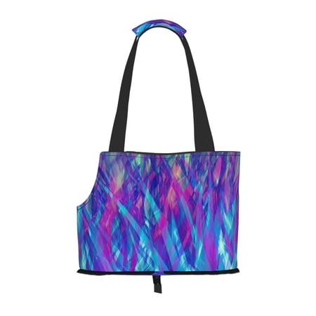 Dog Sling Carrier, Small Dog/Cat Soft Side Carrier Tote Bag for Subway/Shopping/Hiking/Travel-Psychedelic Neon Universe Pattern