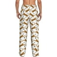 thumbnail image 3 of Goofa Leopard Print Printed Soft Pajama Pants for Men, Wide Leg Comfy Casual Lounge Yoga Pants-, 3 of 9