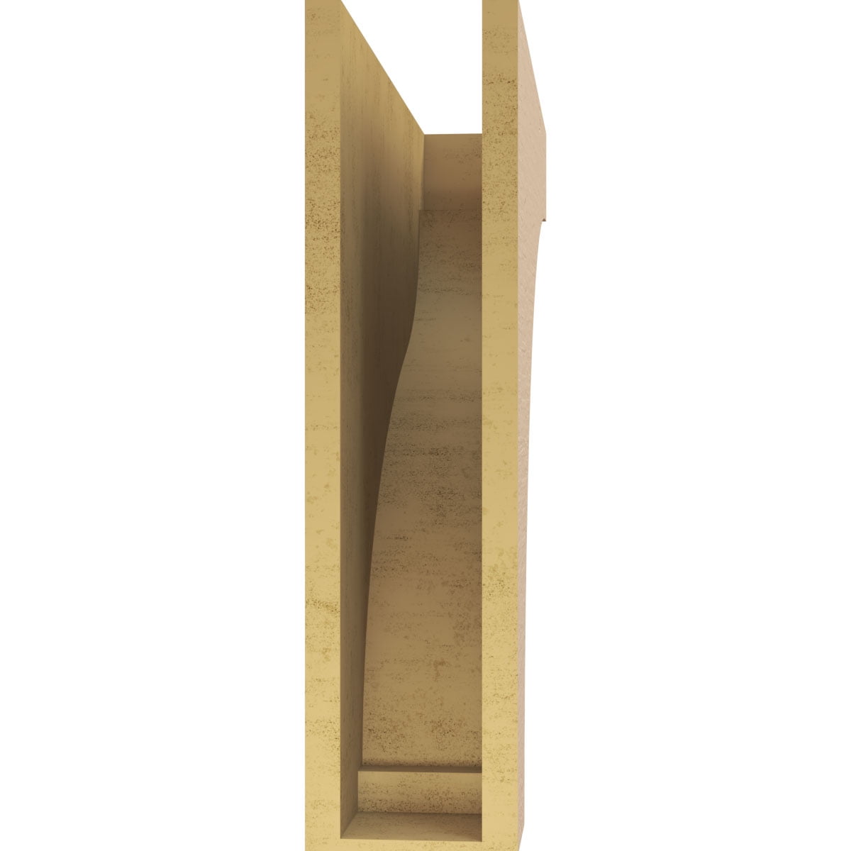 6"W x 24"D x 24"H Thin Helena Rough Cedar Woodgrain TimberThane Corbel, Primed Tan