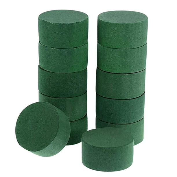 12 Pieces Round Floral Foam Wet Floral Foam Green Flower Foam Diy