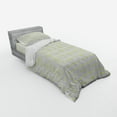 thumbnail image 2 of Ambesonne Victorian Bedding Set 3 Pcs, Flowers Leaf Swirl, Twin, Pale Grey and Marigold, 2 of 2