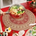 thumbnail image 6 of Christmas Round Placemats Winter Red Polypropylene Woven Place Mat for Xmas Holiday Party Table Mats Kitchen Dining Table Decoration (E), 6 of 6