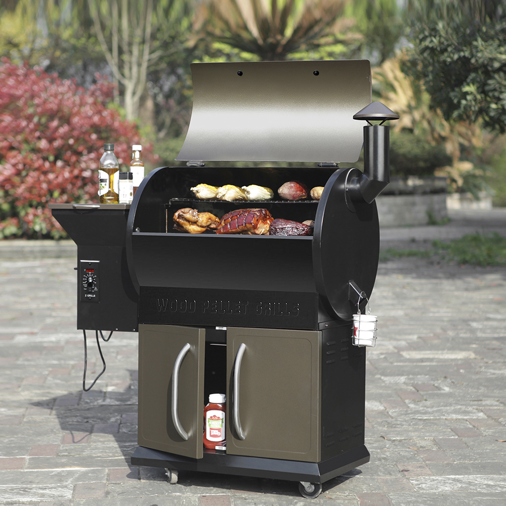 Z GRILLS ZPG-700D 2020 Upgrade Wood Pellet Grill & Smoker, 8 in 1 BBQ Grill Auto Temperature Control, inch Cooking Area, 700 sq in Bronze - image 2 of 10