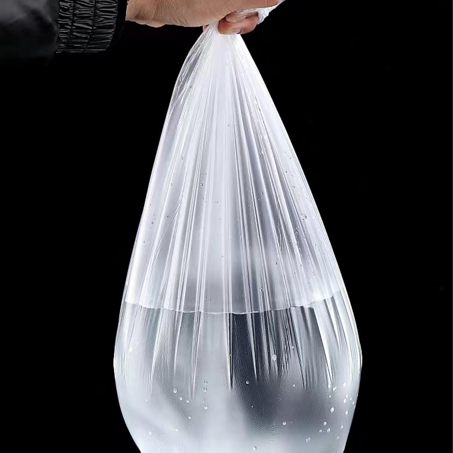 Kitchen Trash Bags, Disposable Garbage Bags 5 Rolls/250PCS, Trash Bags for Home/Office/Kitchen/Bathroom, Small Trash Bags, Clear,17"(L) * 17"(W)