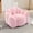 Pink, variant on Pink Faux Fur Bean Bag Chair with Pull Ring, 43.7 x 39.76 x 26.77 in