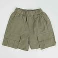 thumbnail image 4 of HXWCHs Boys' Khaki Pants for School - formal & Casual Boys Casual Cargo Shorts Lightweight Summer Outdoor Adventure Play Pants with Multiple Pockets Green 2-3 Years, 4 of 5