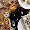 thumbnail image 4 of Smile Jack-O'-Lantern Spider Web Halloween Table Placemats Set of 4 Round 15 Inch Black, 4 of 7