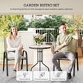 thumbnail image 4 of Outsunny Outdoor Bistro Set Small Patio Set w/ Stackable Chairs, 4 of 10
