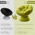 thumbnail image 4 of LUCKHAO  Oversized Swivel Accent Chair, Papasan Chair, 360 Swivel Barrel Chair, Papasan Chair for Living Room Bedroom ,Comfy Chenille Upholstered Round Reading Chair, 4 of 7