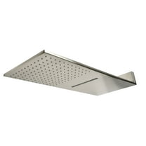 ALFI brand RAIN10SW-BN Brushed Nickel 10" Wall-Mounted Square Waterfall Rain Shower Head