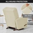 thumbnail image 5 of AIGIA Stretch Recliner Chair Covers 4-Piece Soft Sofa Cover 1 Seat Couch Cover Jacquard Recliner Slipcover with Pocket, 5 of 6