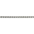thumbnail image 2 of 925 Sterling Silver Rhodium-plated 2.75mm Diamond-Cut Rope Chain Anklet for Women 10", 2 of 4