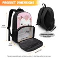 thumbnail image 6 of FOR U DESIGNS Cow Strawberry Backpack Lunch Bag for Kids Girls Cute Pink Bookbag with Cooler Warm Lunch Box, Weekend Getaways Knapsacks Middle School Back Packs, 6 of 7