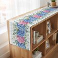 thumbnail image 6 of Table Runners 108 Inches Long Dress Scarves, Blue Pink Hydrangea Farmhouse Coffee/Dining/Kitchen Table Runner for Living Room, Eucalyptus Leaves Grey Plaid 13x108 Inch, 6 of 9