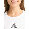 thumbnail image 4 of Cactus and Pearl Women's Not In The Mood Graphic Tee with Short Sleeves, Sizes XXS-XXL, 4 of 5