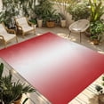 thumbnail image 2 of Outdoor Rug 3x5 ft Ombre Red White Outdoor Large Area Rug Non Slip Rubber Gradient Color Front Door Mat RV Rug Camping Carpet Patio Outdoor Rugs for Backyard Balcony Deck Porch Indoor, 2 of 9