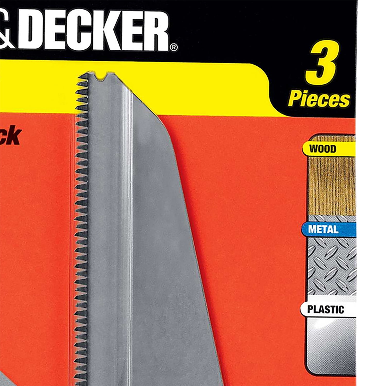 BLACK+DECKER 3-Piece Replacement Blade Set for Navigator Electric Hand Saws, 74-598, 74-598