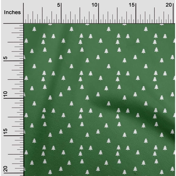 oneOone Cotton Poplin Jewel Green Fabric Merry Christmas Sewing Fabric By The Yard Printed Diy Clothing Sewing Supplies 42 Inch Wide