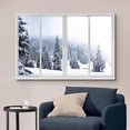 thumbnail image 2 of wall26 Canvas Print Wall Art Window View Winter Wonderland Snowy Pine Tree Forest Wilderness Nature Photography Realism Scenic Landscape Colorful Multicolor for Living Room, Bedroom, Office - 24&quot, 2 of 5