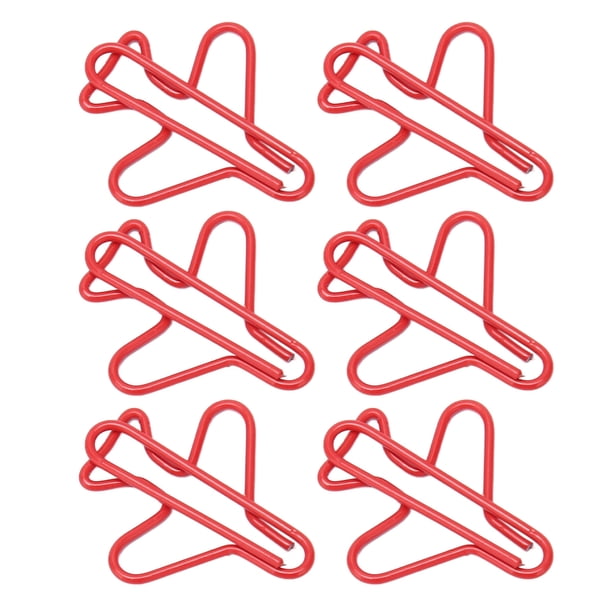 Clips de papel con forma de avión, 100 piezas Clips de papel metálicos con forma de avión Clips de papel de avión Innovación moderna