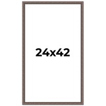 24x42 Frame Silver Real Wood Picture Frame Width 1.25 Inches | Interior Frame Depth 0.5 Inches |