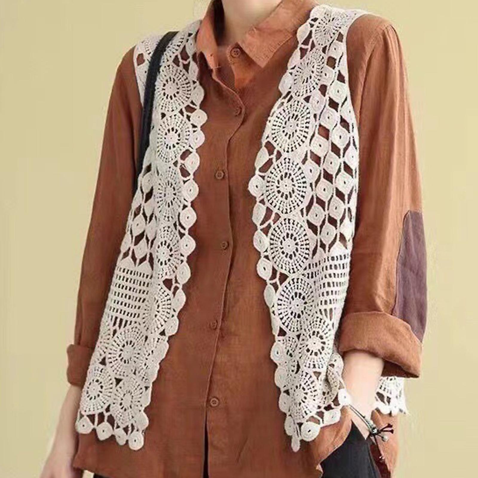 sleeveless crochet vest