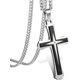 thumbnail image 2 of Collar con colgante de cruz de acero inoxidable para hombre, 2 of 5