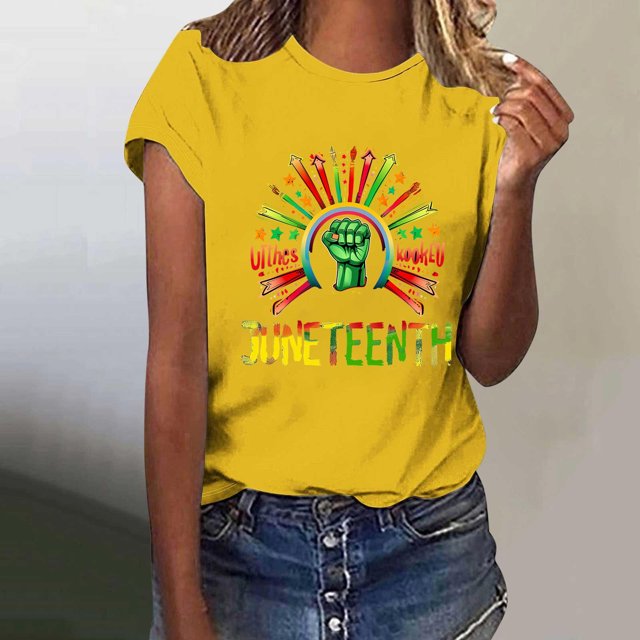 Soldes Aujourd'hui Liquidation! T-shirt à Manches Courtes Col Rond Imprimé pour Femmes, Offres du Jour en Liquidation!