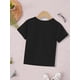 thumbnail image 3 of Youngsters' Casual Short Sleeve T-Shirt - iN MY FouRTH GRaDe eRa Graphic Print, Black with Blue Lettering, Machine Washable Summer Top for Back to School & Playdates, 3 of 6