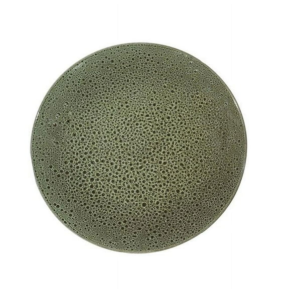 Red Vanilla RR001-313 12.5 in. Organic Art Coupe Service Round Platter, Green
