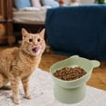 thumbnail image 6 of Raised Cat Bowl Neck Protection Elevated Cat Bowl Lightweight Stable Durable Cats Snack Bowl Pet Feeding Bowl for Cats Dogs Green, 6 of 8